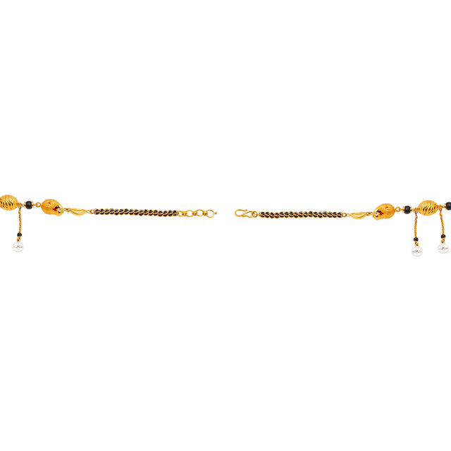 Charming Paisley and Oval Gold Bracelet
