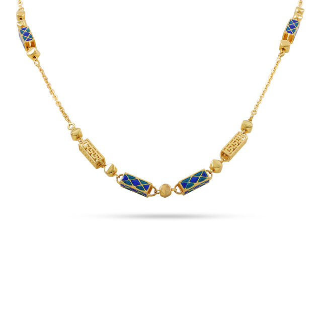 Gold and Enamel Statement Chain
