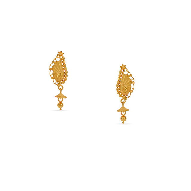 Tanishq 22KT Gold Earrings for Women 
