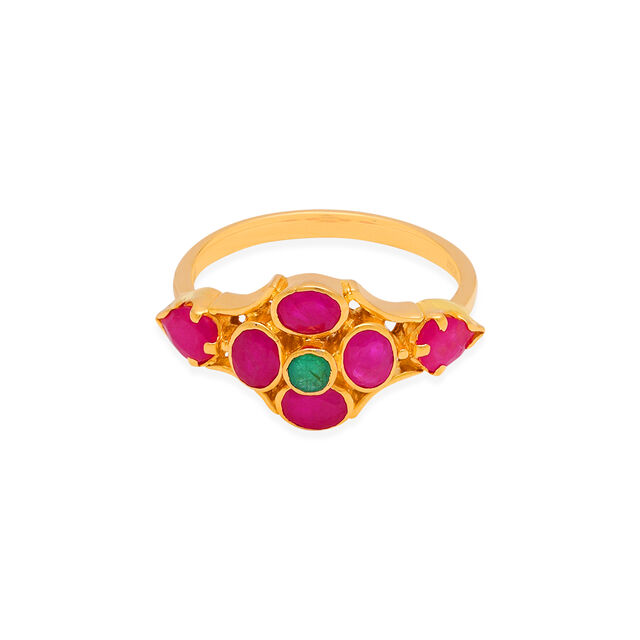 Vibrant Floral Contrast Ring