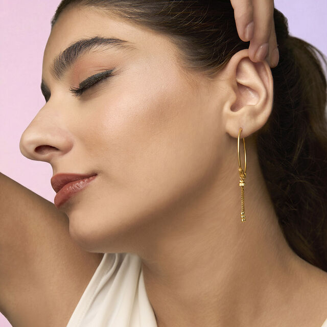 Tanishq 22KT Gold Hoop Earring for Women 2