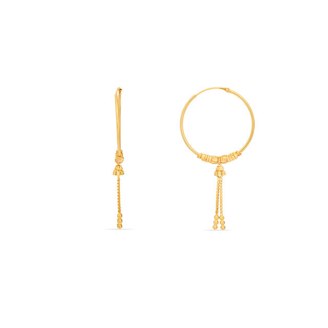 Tanishq 22KT Gold Hoop Earring for Women 3