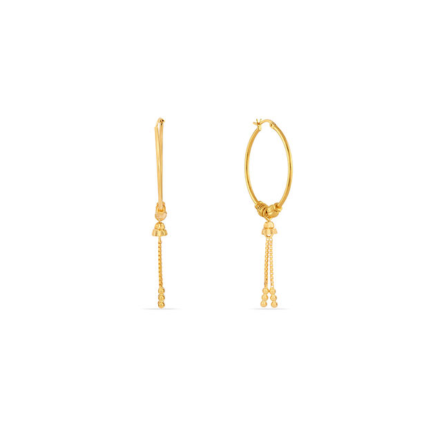 Tanishq 22KT Gold Hoop Earring for Women 4