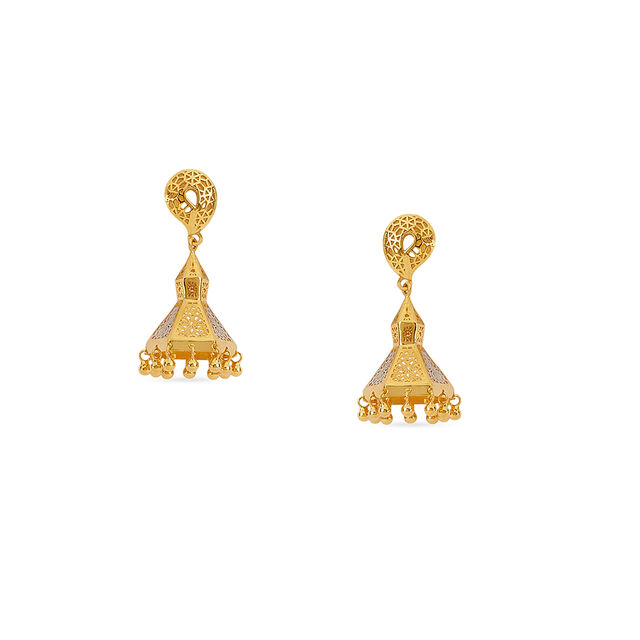Tanishq 22KT Gold Earrings for Women 