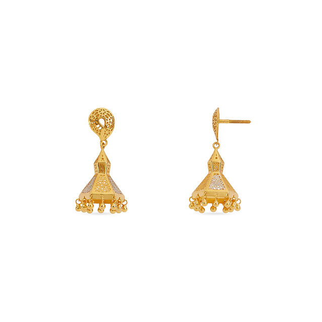 Tanishq 22KT Gold Earrings for Women 4