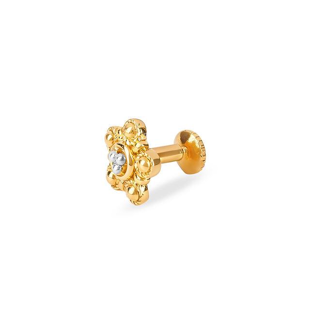 Tanishq 22KT Gold Nose Pin for Women 2