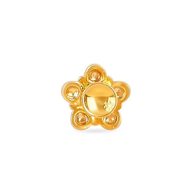 Tanishq 22KT Gold Nose Pin for Women 3