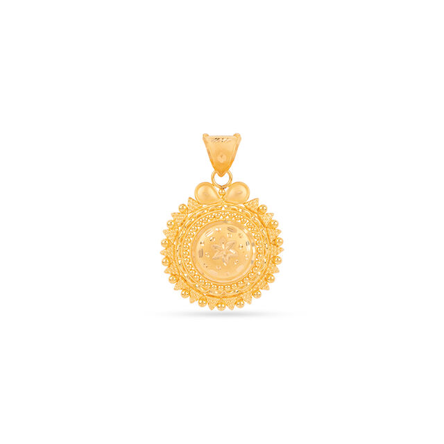 Tanishq 22KT Gold Pendant for Women 