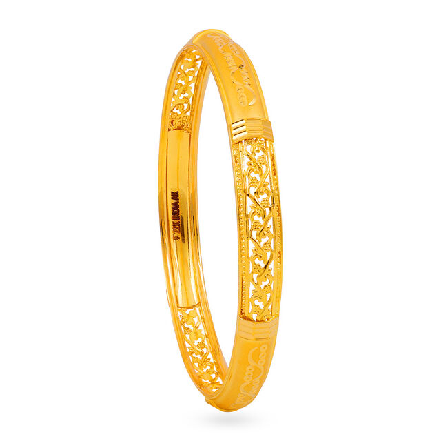 22 Karat Gold Bangles with Leafy Vines