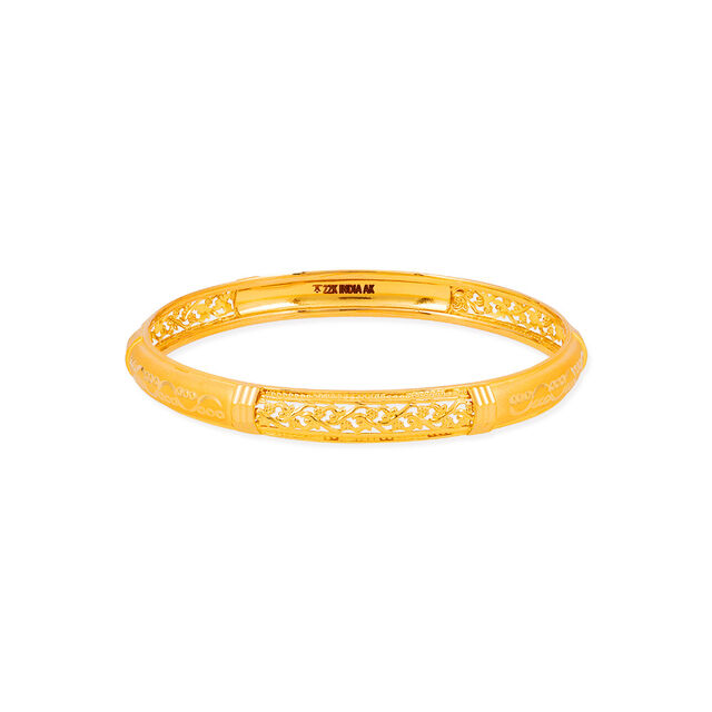 22 Karat Gold Bangles with Leafy Vines