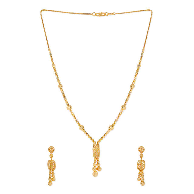 Tanishq 22KT Gold Necklace Set for Women 