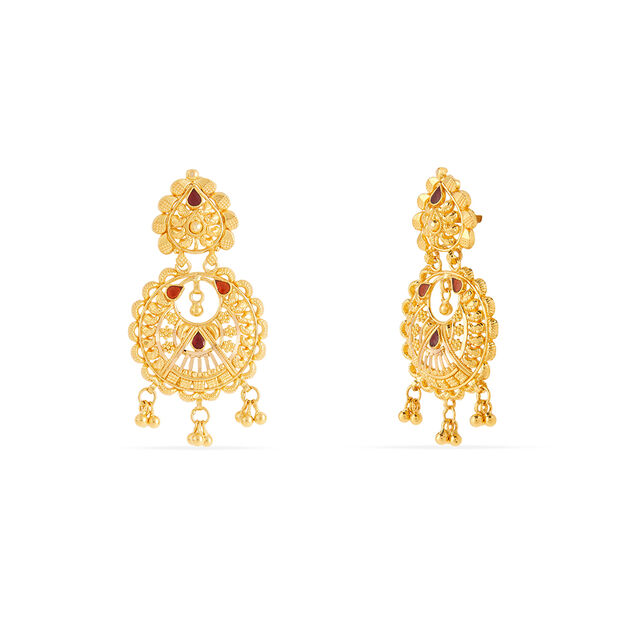 Tanishq 22KT Gold Earrings for Women 2
