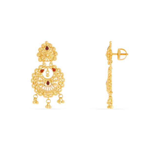 Tanishq 22KT Gold Earrings for Women 3