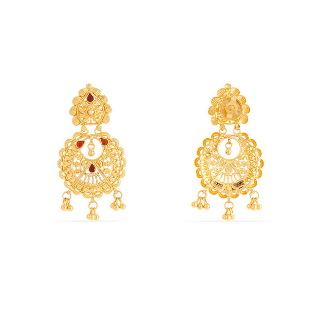Tanishq 22KT Gold Earrings for Women 4