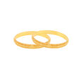 Geometric Elegance Engraved Gold Bangle 