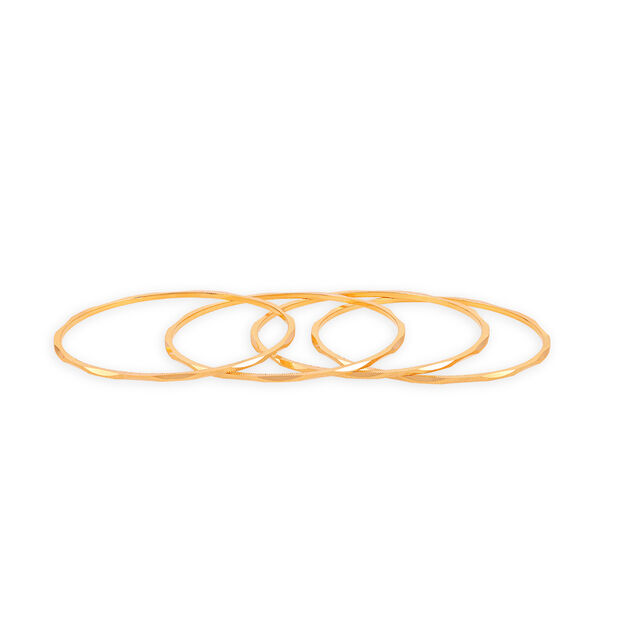Rhythmic Statement Gold Bangle