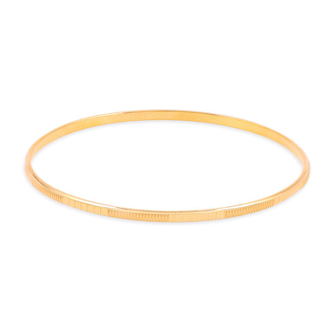Contemporary Gold Patterned Bangle