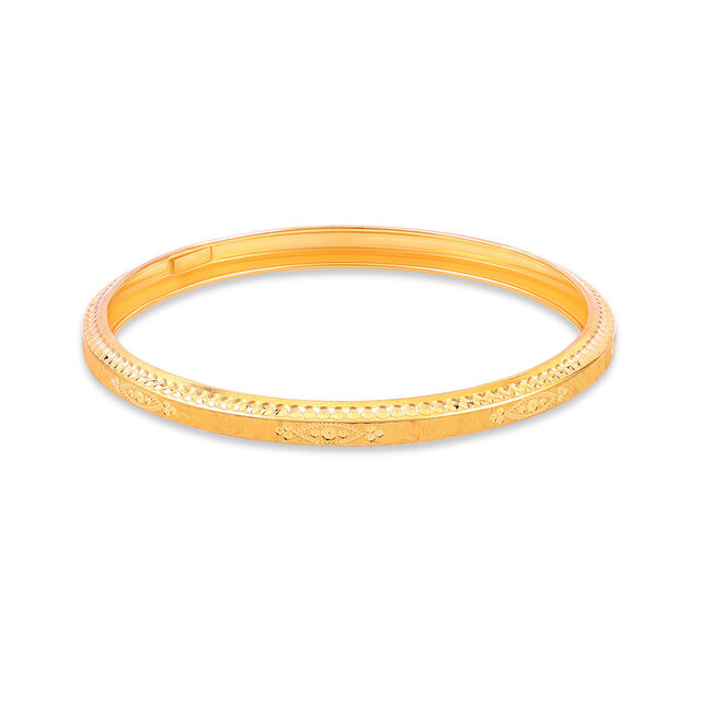 Intricate Pattern Gold Bangle