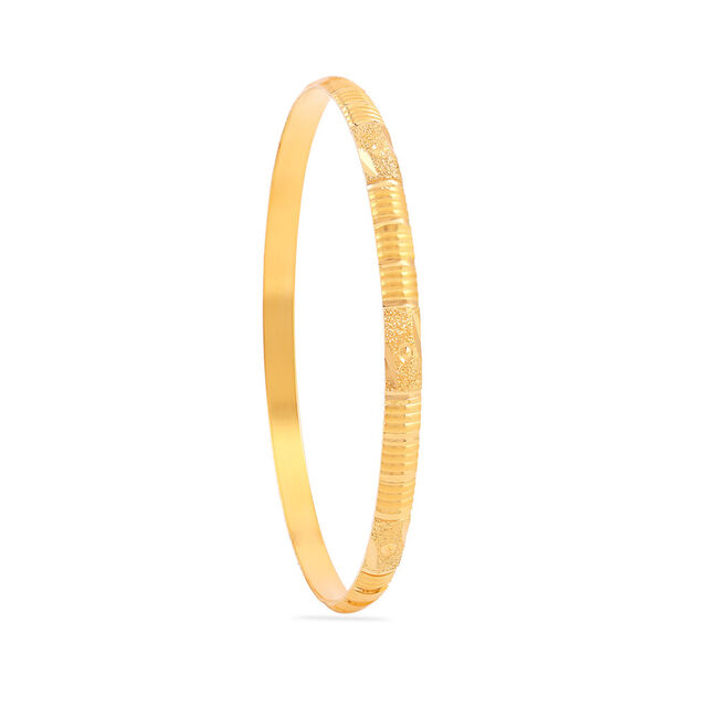 22 Karat Gold Bangle with Intricate Design