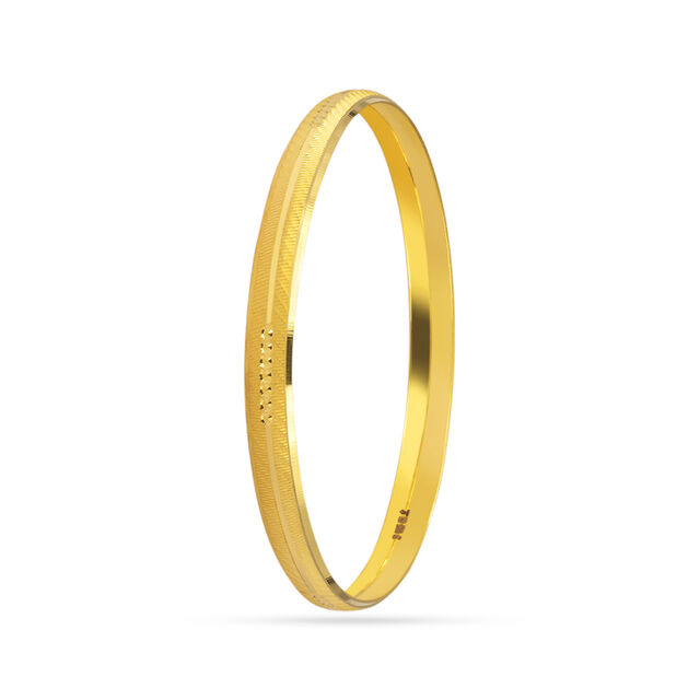Ribbed Radiance Gold Bangle 2