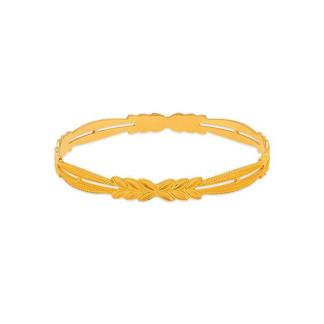 Nature-Inspired Gold Bangle
