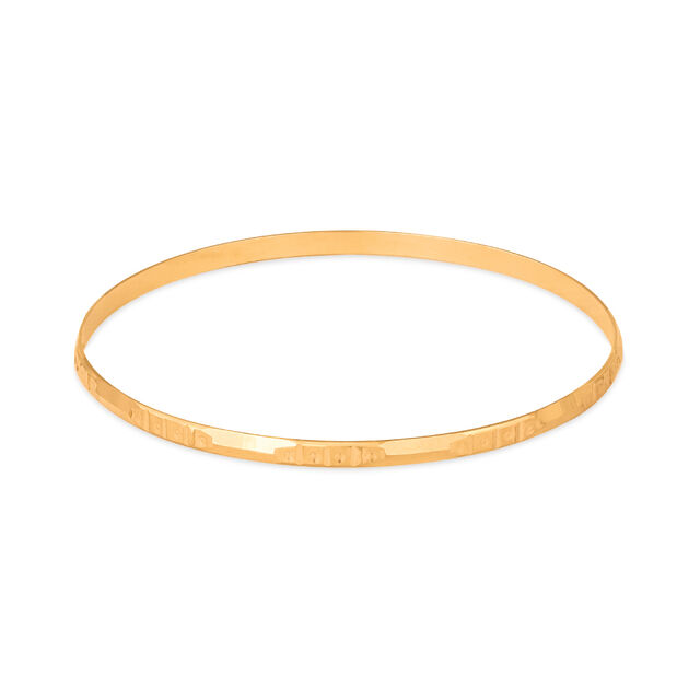 22 Karat Gold Bangle with Symmetrical Design