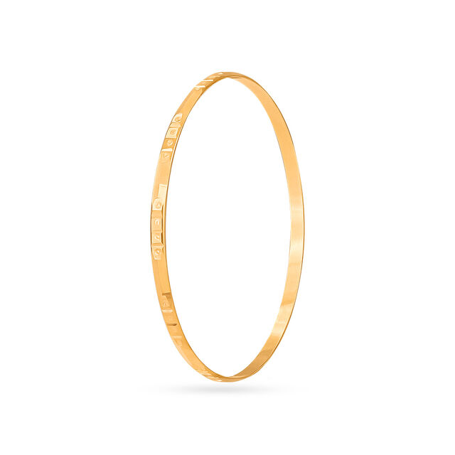22 Karat Gold Bangle with Symmetrical Design