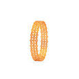 Textured Hexagon-Pattern Gold Bangle 2