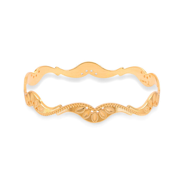 Whispering Serpent Gold Bangle 2