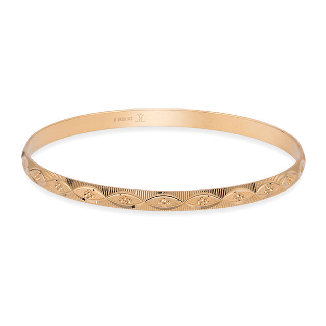 Exquisite Engraved Gold Bangle 