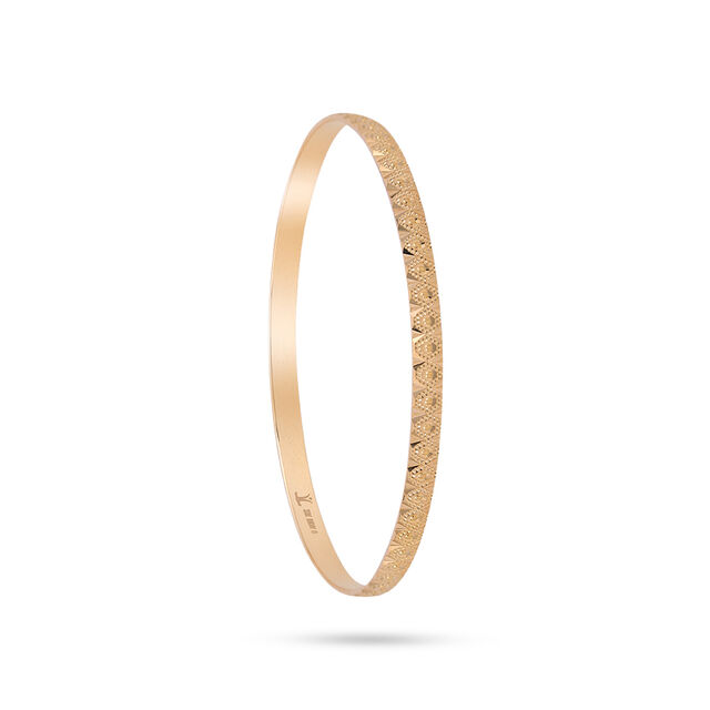 Diamond Engraving Gold Bangle 2