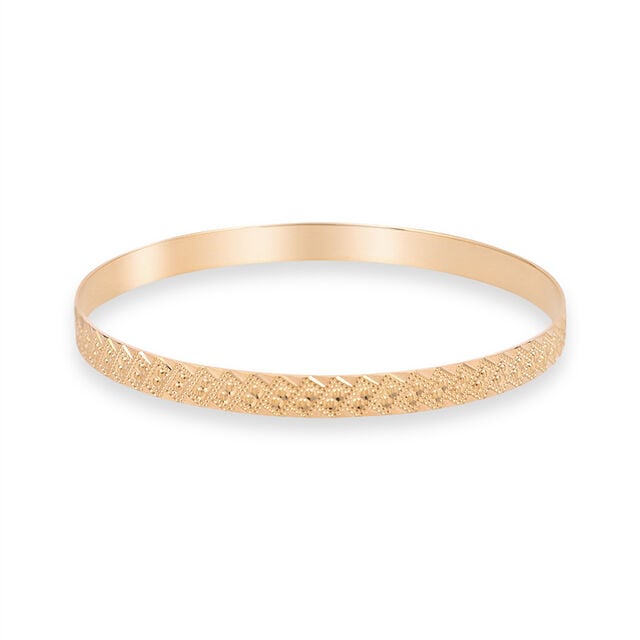 Lace-Inspired Gold Bangle 
