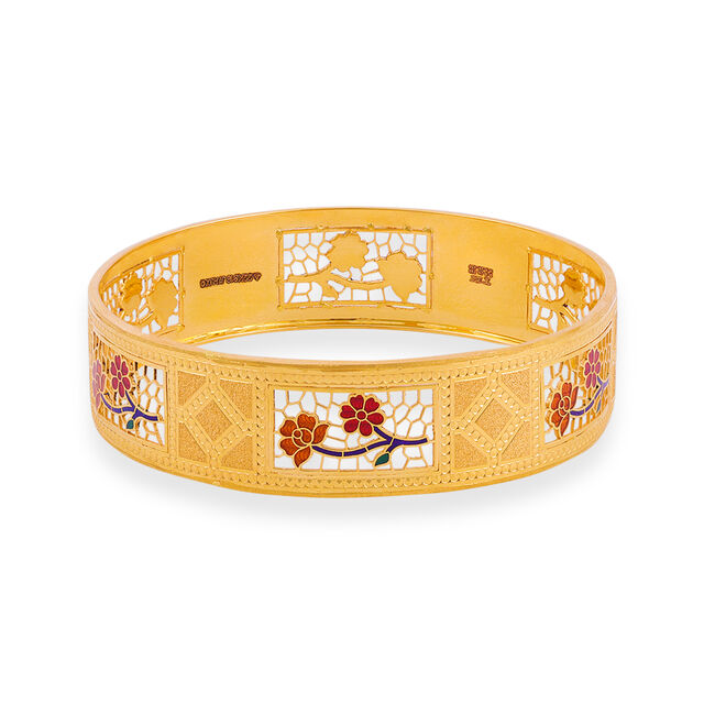 Floral Splendor Gold Bangle 