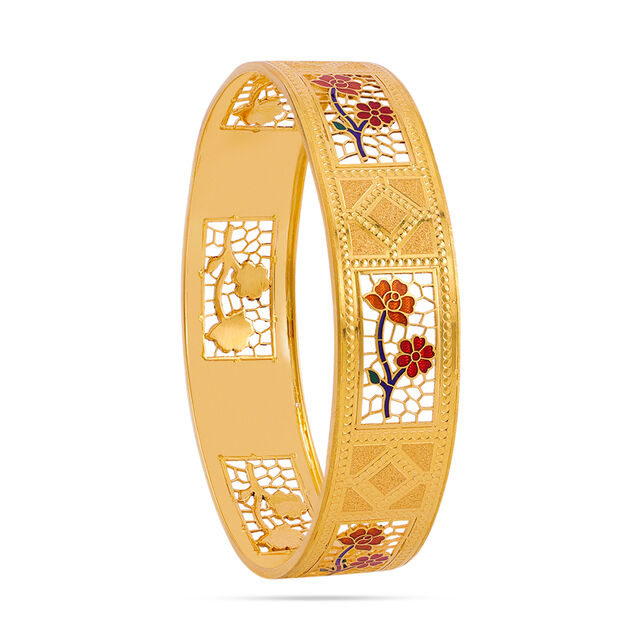 Floral Splendor Gold Bangle 2