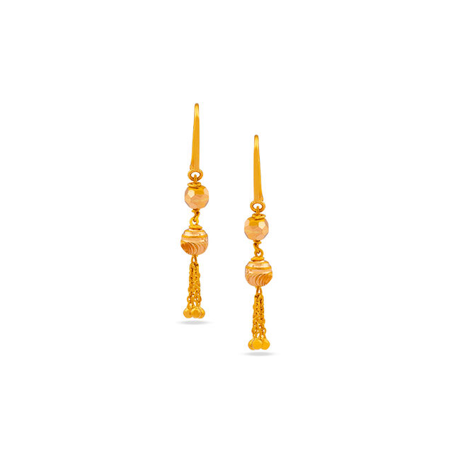 Tanishq 22 KT Gold Earrings for Women 