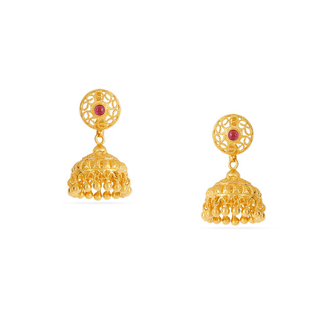 Tanishq 22KT Gold Earrings for Women 