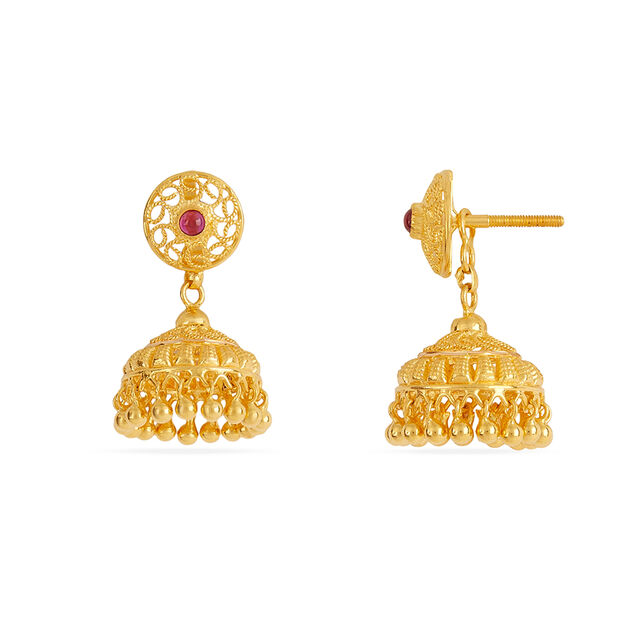 Tanishq 22KT Gold Earrings for Women 2