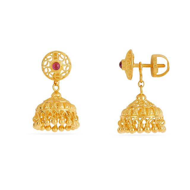 Tanishq 22KT Gold Earrings for Women 3
