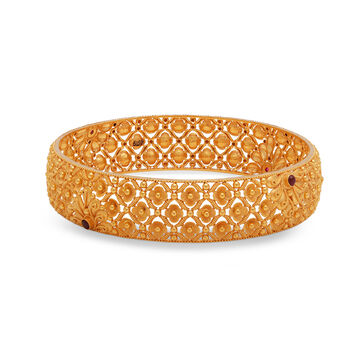 Lacy Filigree Gold Bangle