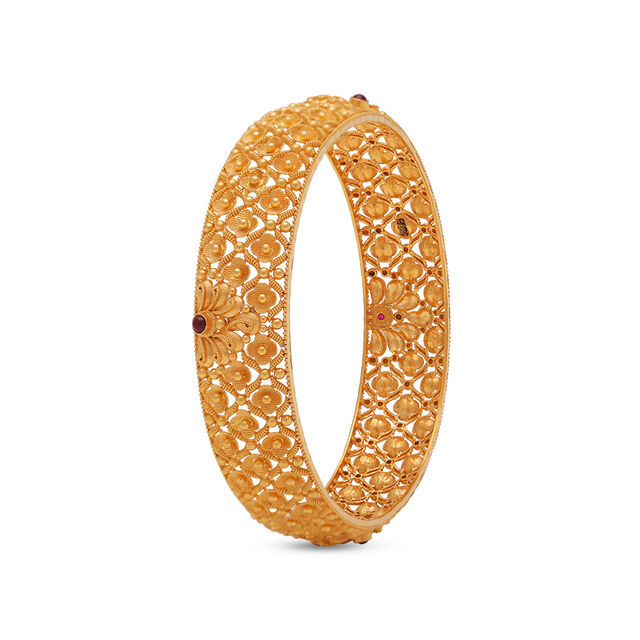 Lacy Filigree Gold Bangle 2