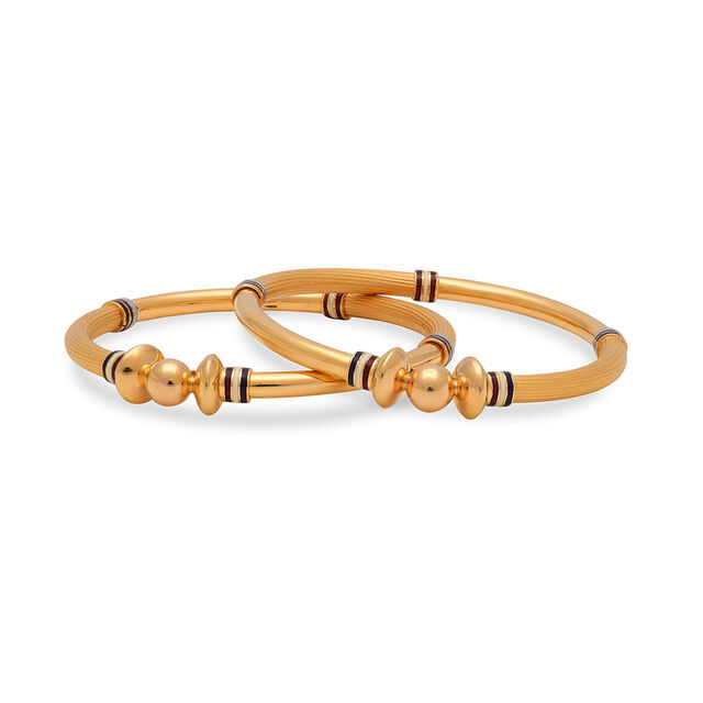 Contemporary Beaded Gold Bracelets