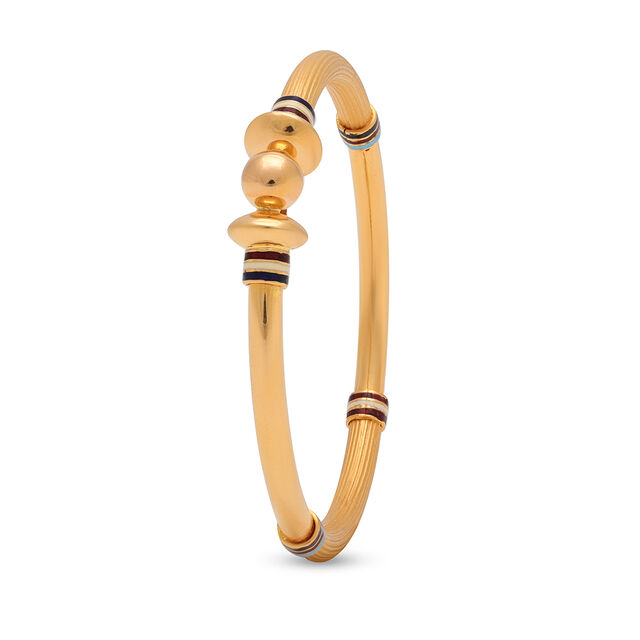 Contemporary Beaded Gold Bracelets