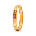 Floral Enamel Gold Bangle 3