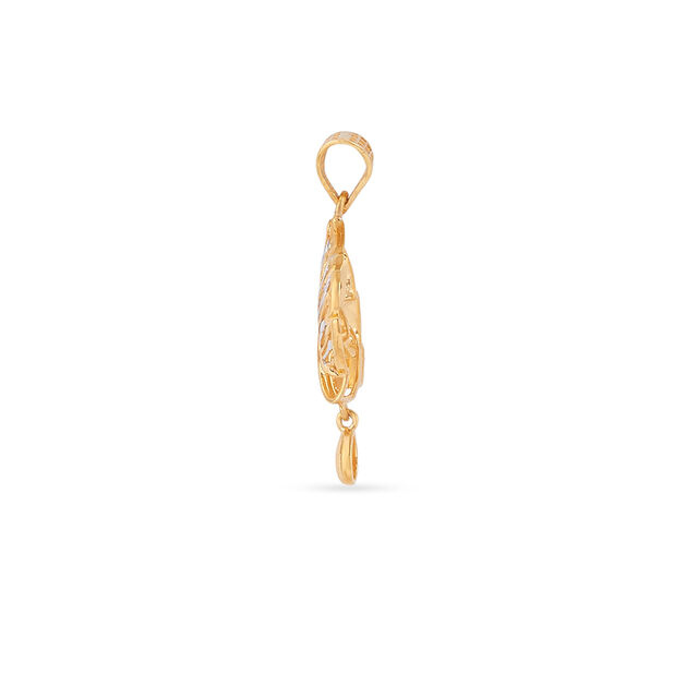 Elegant Gold Pendant and Earrings Set 3
