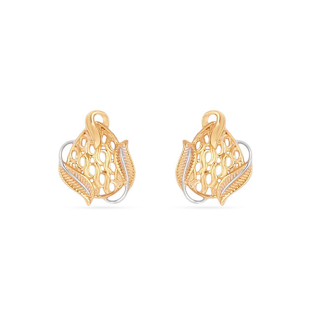 Tanishq 22KT Gold Pendant and Earrings Set for Women 4
