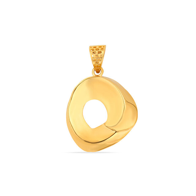 Artful Circle Gold Pendant and Earrings Set 3