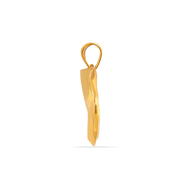 Artful Circle Gold Pendant and Earrings Set 4