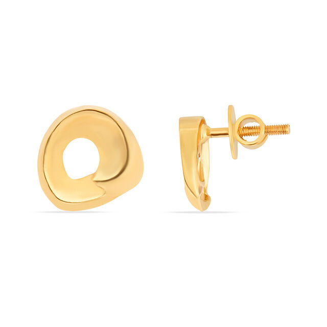 Artful Circle Gold Pendant and Earrings Set 6