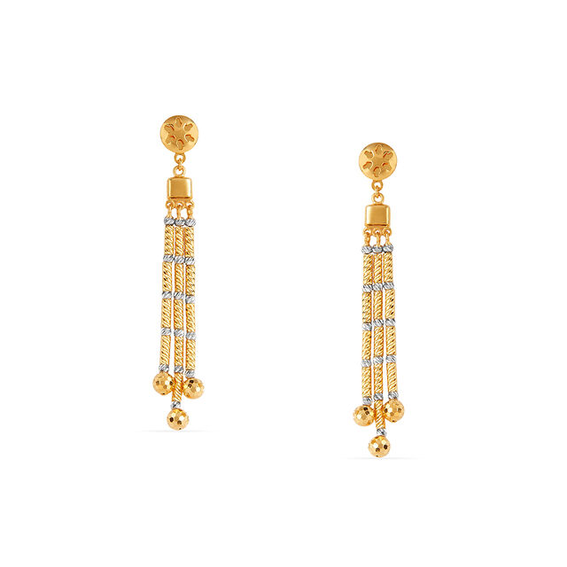 Tanishq 22KT Gold Earrings for Women 