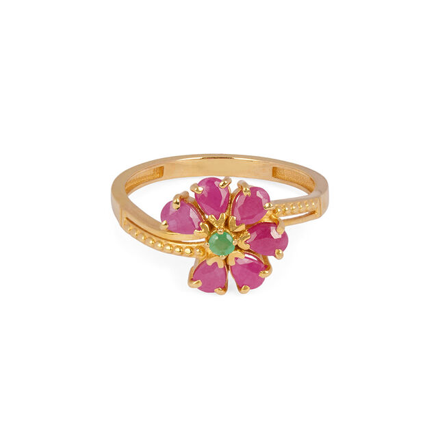 Tanishq 22KT Gold Finger Ring for Women 